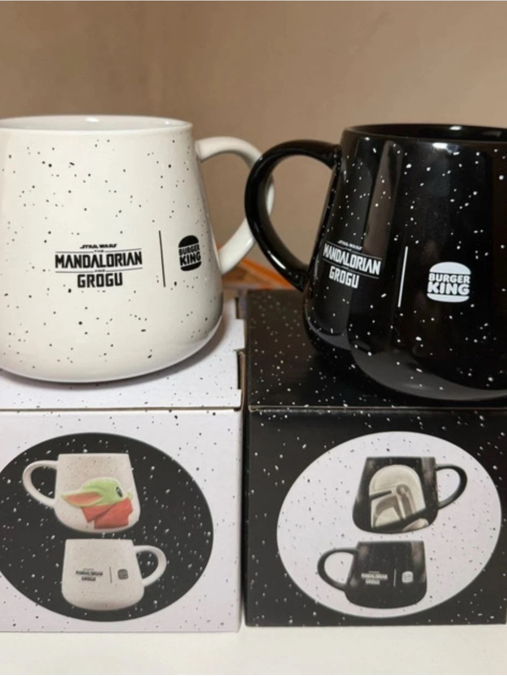Two Star Wars Grogu and Mando Ceramic Mugs Special Burger King bundle set - Picture 2 of 2